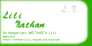 lili nathan business card